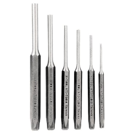 K-Tool International Pin Punch Set, 6 pcs. KTI-72900